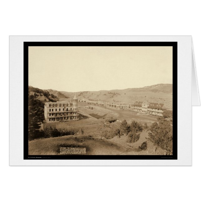 Gillispie Hotels & Minnekahta Hett Vår SD 1891 Hälsningskort (Framsidan Horizontal)