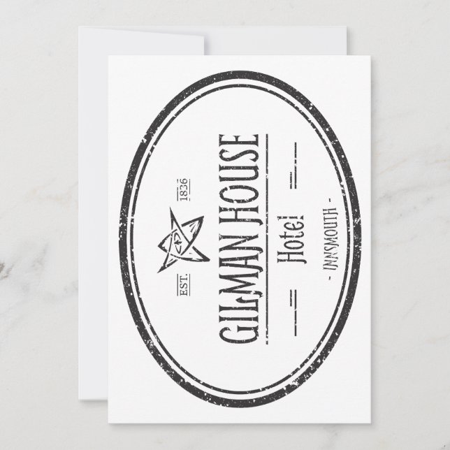 Gilman House Innsmouth Lovecraftian Inbjudningar (Framsida)