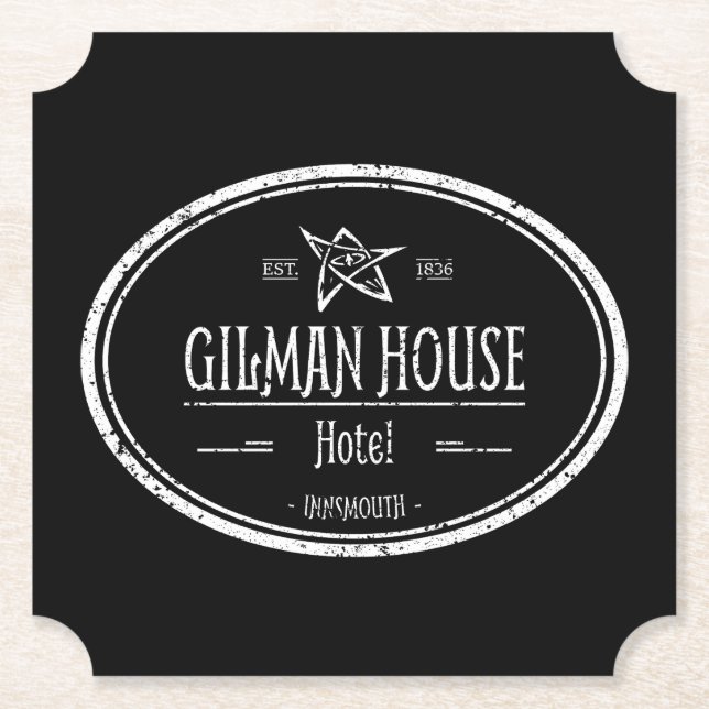Gilman House Innsmouth Lovecraftian Underlägg Papper (Framsida)