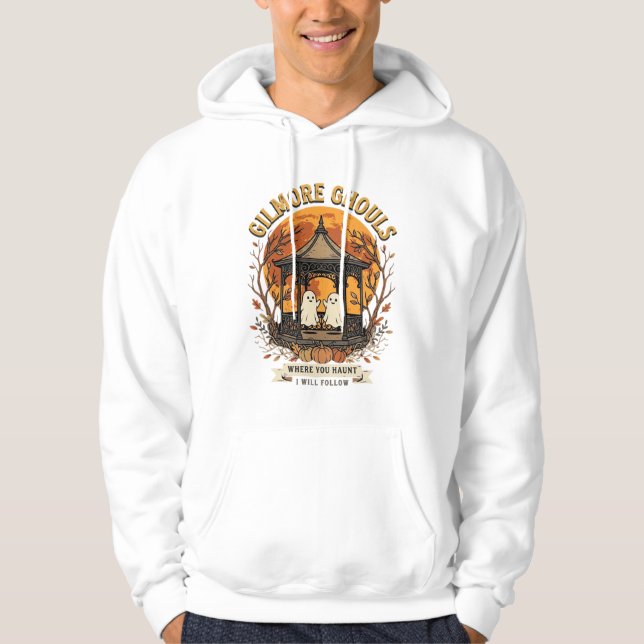 Gilmore Ghouls Halloween Ghost Gazebo Design_1 Hoodie (Framsida)