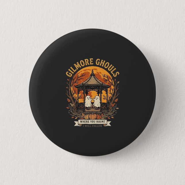 Gilmore Ghouls Halloween Ghost Gazebo Design_1 Knapp (Framsida)