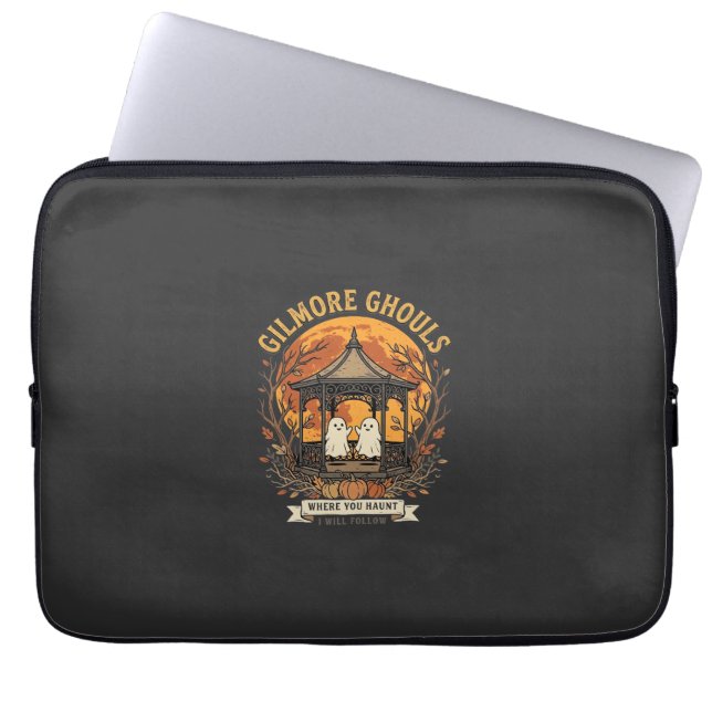 Gilmore Ghouls Halloween Ghost Gazebo Design_1 Laptop Fodral (Framsidan)