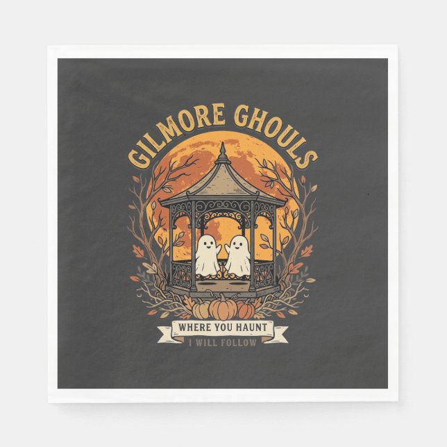 Gilmore Ghouls Halloween Ghost Gazebo Design_1 Pappersservett (Framsidan)
