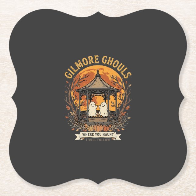 Gilmore Ghouls Halloween Ghost Gazebo Design_1 Underlägg Papper (Framsida)