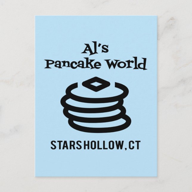 Gilmore Girls | Al's Pancake World Logo Vykort (Framsida)