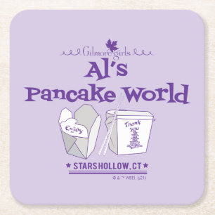 Gilmore Girls Al's Pancake World Underlägg Papper Kvadrat