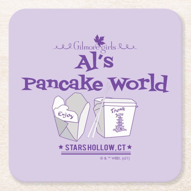 Gilmore Girls | Al's Pancake World Underlägg Papper Kvadrat (Framsidan)
