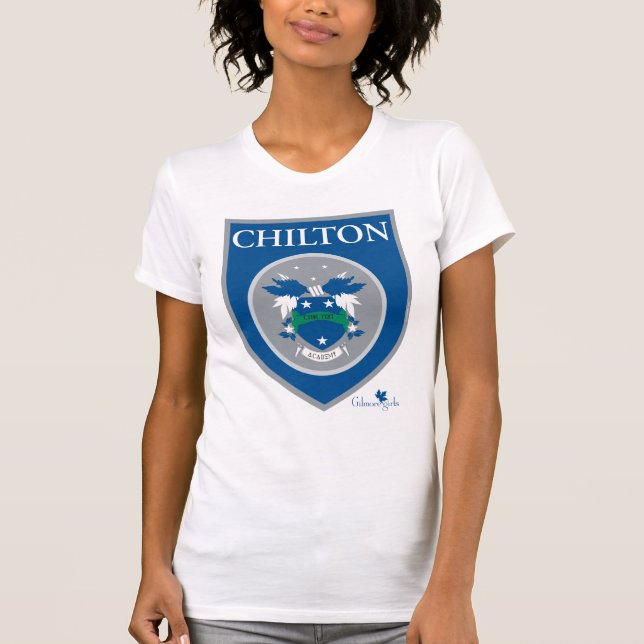 Gilmore Girls | Chilton Academy Badge T Shirt (Framsida)