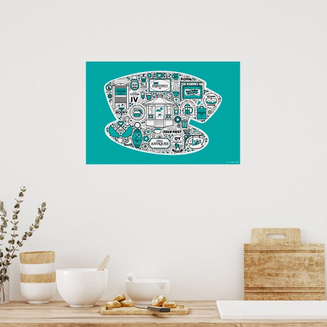 Gilmore Girls Doodle Art Poster (Kök)