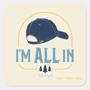 Gilmore Girls I’m All In Lukes Hatt Fyrkantigt Klistermärke