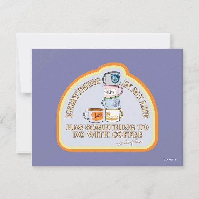 Gilmore Girls | Kaffeoffertgrafik Anteckningskort (Framsida)