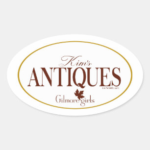 Gilmore Girls Kim's Antiques Ovalt Klistermärke