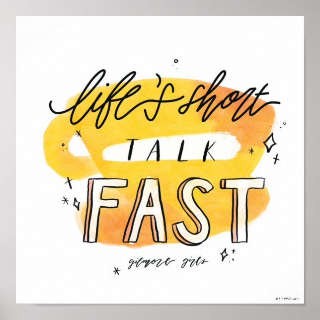 Gilmore Girls | Life's Kort Talk Fast Poster (Framsidan)
