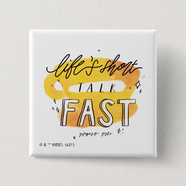 Gilmore Girls| Livet Kort Talk Fast Knapp (Framsida)