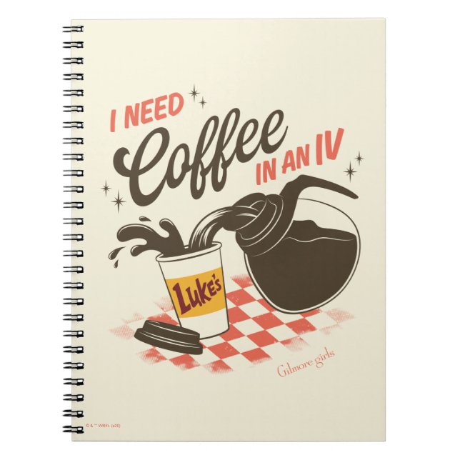 Gilmore Girls Luke’s Coffee IV Quote Anteckningsbok (Framsidan)