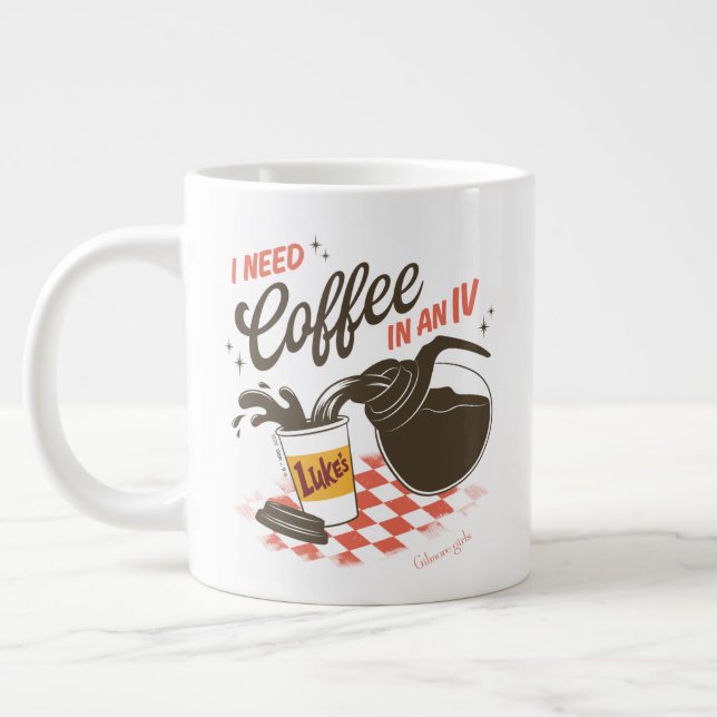 Gilmore Girls Luke’s Coffee IV Quote Jumbo Mugg (Vänster)