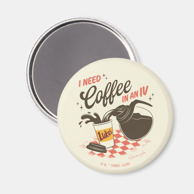 Gilmore Girls Luke's Coffee IV-citat Magnet (Front/Back)