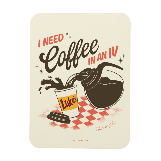 Gilmore Girls Luke's Coffee IV Quote Magnet (Vertikal)