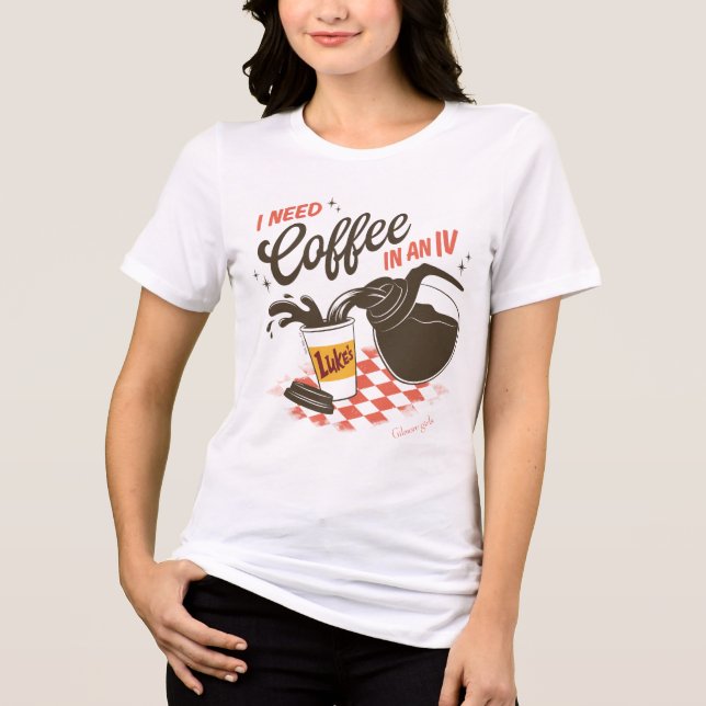 Gilmore Girls Luke's Coffee IV Quote T Shirt (Framsida)