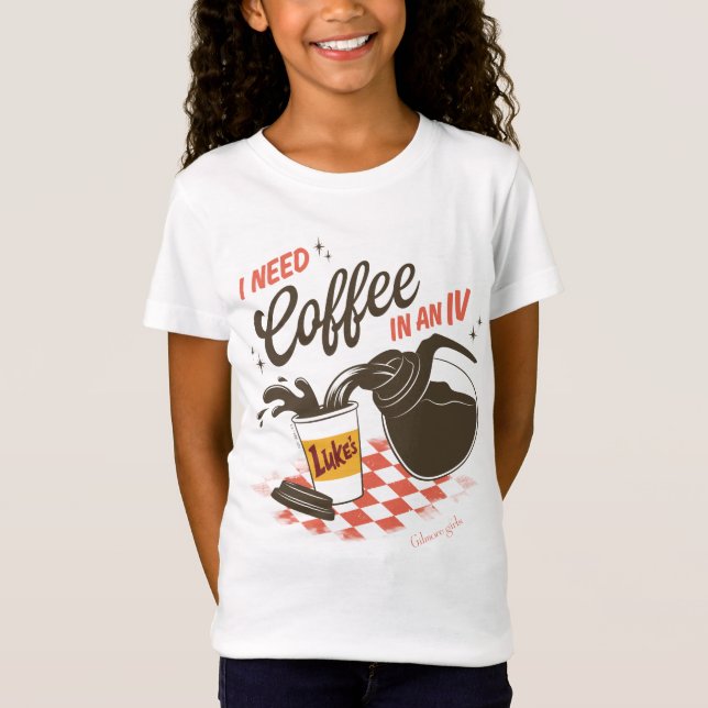 Gilmore Girls Luke's Coffee IV Quote T Shirt (Framsida)