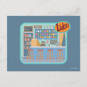 Gilmore Girls   Lukes Diner Grafik Vykort