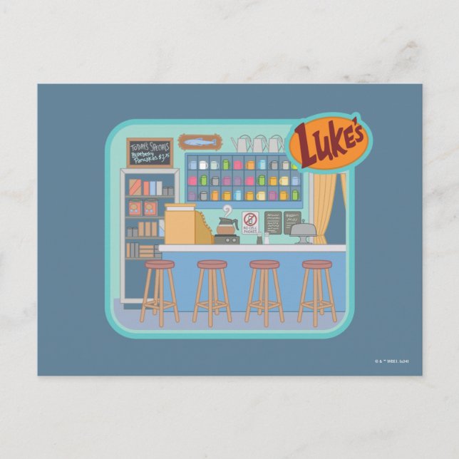 Gilmore Girls | Lukes Diner Grafik Vykort (Framsida)