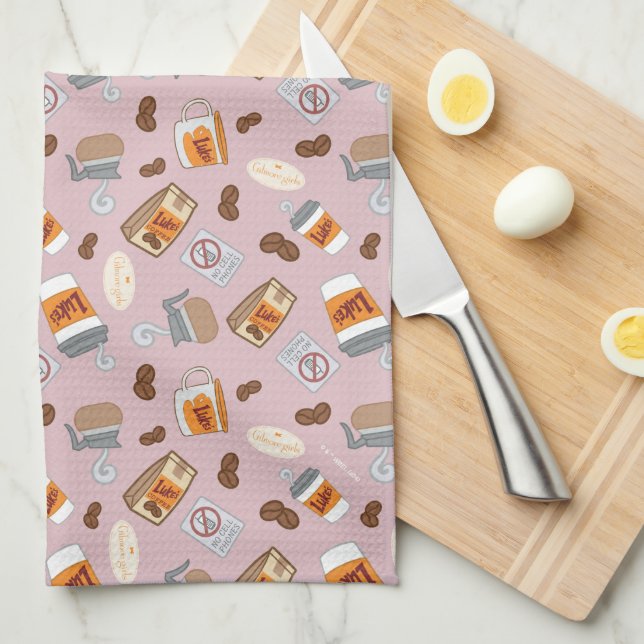 Gilmore Girls | Luke's Middag Coffee Mönster Kökshandduk (Vikt i Fjärdedel)