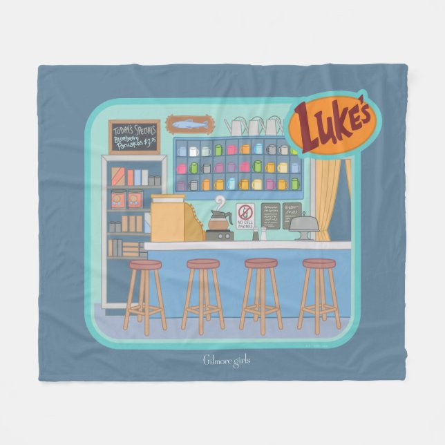Gilmore Girls | Luke's Middag Graphic Fleecefilt (Framsidan (Horisontell))