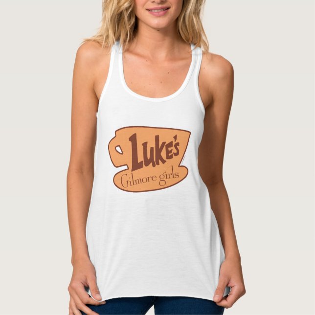 Gilmore Girls | Luke's Middag Logotyp Linne Med Racerback (Framsida)