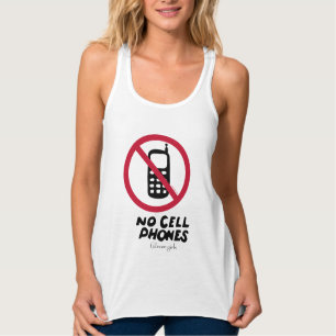 Gilmore Girls Luke's Middag - No Cell Telefoner Linne Med Racerback