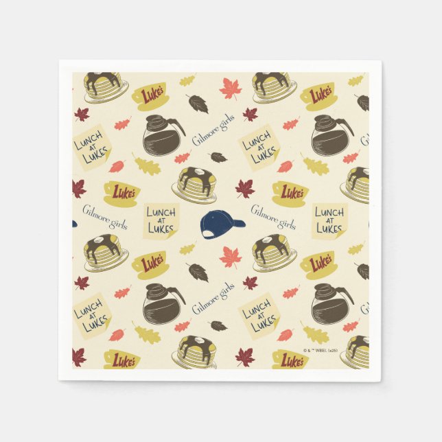 Gilmore Girls Lunch på Luke's Mönster Pappersservett (Framsidan)