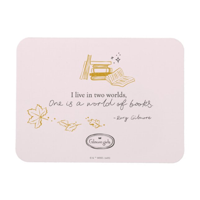 Gilmore Girls Rory Bok Quote Design Magnet (Horisontell)