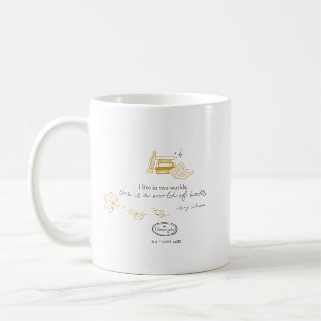 Gilmore Girls Rory Book Quote Design Kaffemugg (Vänster)