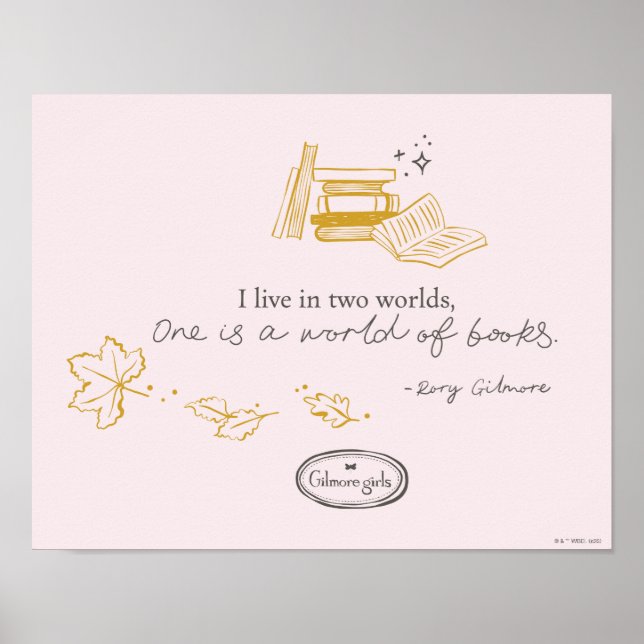 Gilmore Girls Rory Book Quote Design Poster (Framsidan)