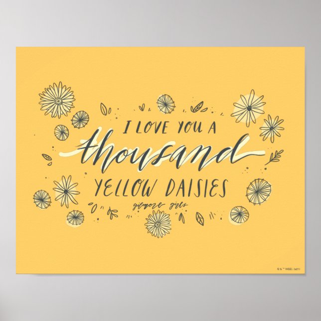 Gilmore Girls | Tusentals Daisy för Gult Poster (Framsidan)