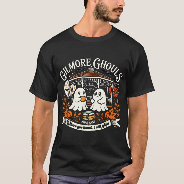 Gilmore Mysigt Ghouls Ghost Parody Halloween Fall T Shirt (Framsida)