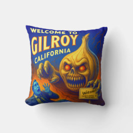 GILROY, CALIFORNIA 16" X 16" GARLIC DEKORATIV KUDD KUDDE