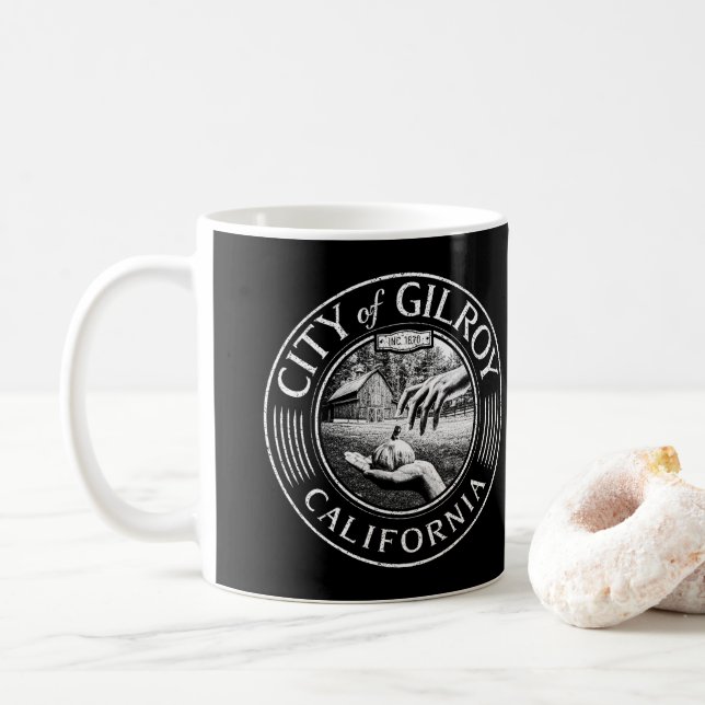 GILROY CALIFORNIA - CITY of GILROY CA Kaffemugg (Med munk)