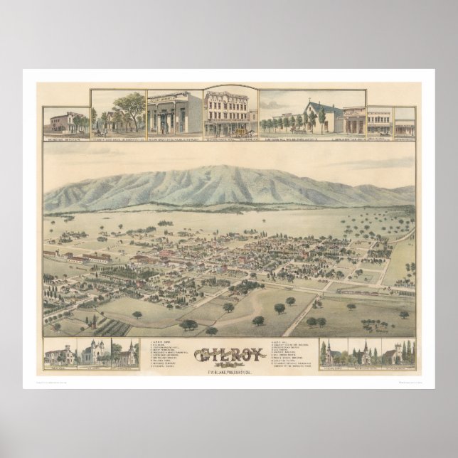 Gilroy : Santa Clara County California (1299) Poster (Framsidan)