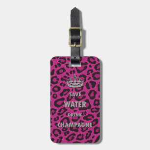 Gilry chic Spara vatten dricker champagne vit Bagagebricka