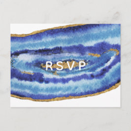 Gilt Agate bröllopsinbjudningar osa Postcard Inbjudan Vykort