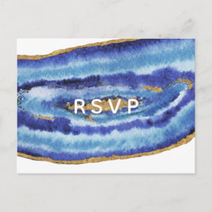 Gilt Agate bröllopsinbjudningar osa Postcard Inbjudan Vykort