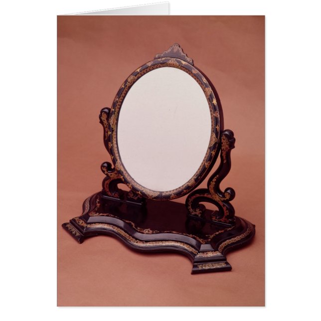 Gilt-målad papier-machespegel, c.1890 hälsningskort (Framsidan)