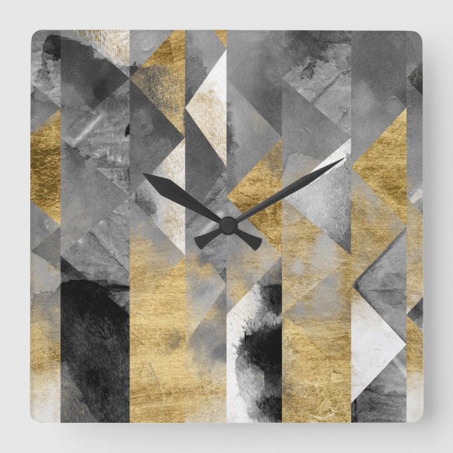Gilt Reflection I Fyrkantig Klocka (Framsida)