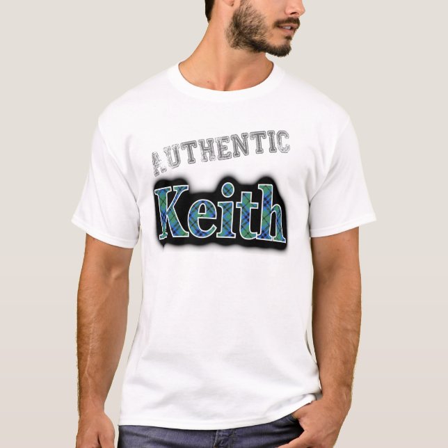 Giltig Klan Keith Tartan Namn Design Tee (Framsida)
