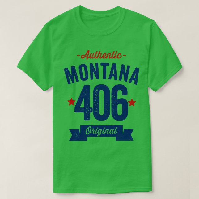 Giltig Montana 406-områdeskod T Shirt (Design framsida)