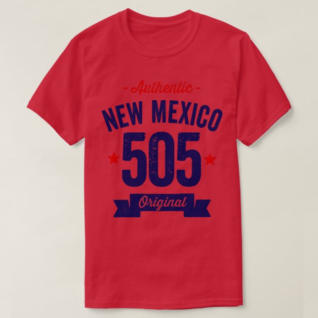 Giltig New mexico 505-områdeskod T Shirt (Design framsida)