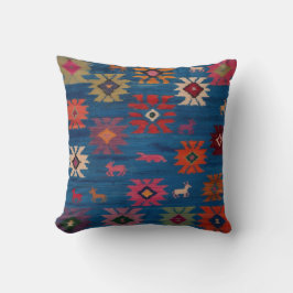 Giltiga blå Kilim Pillows: Handwoven Art for Yo Kudde