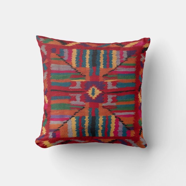 Giltiga röda Kilim Pillows: Ett turkiskt arv Kudde (Framsida)