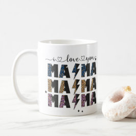 Giltter Mamma Mönster Mors dag Mamma Kaffemugg